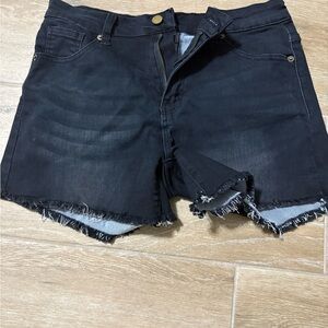 Black Denim Women Shorts